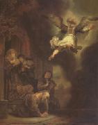 REMBRANDT Harmenszoon van Rijn The Archangel Leaving the Family of Tobias (mk05) china oil painting reproduction